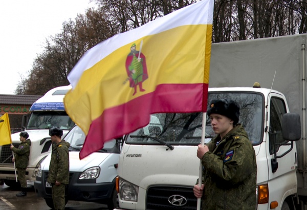 Шесть машин с гуманитарным грузом отправились из Рязани в зону СВО