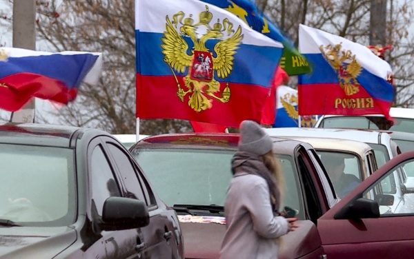 В Рязанском районе прошел автопробег ко Дню народного единства