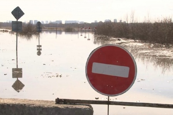 Подтоплен мост у села Рачатники